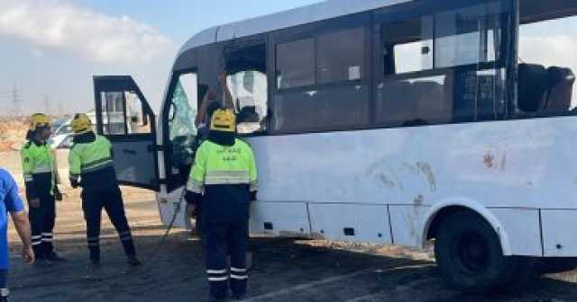 إصابة 26 شخصًا إثر انقلاب أوتوبيس ركاب فى مدينة بدر