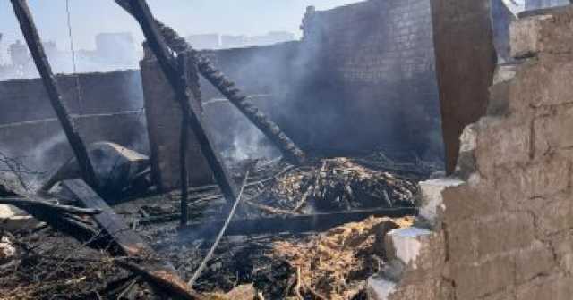 السيطرة علي حريق بطريق منوف -سرس الليان بنطاق منوف