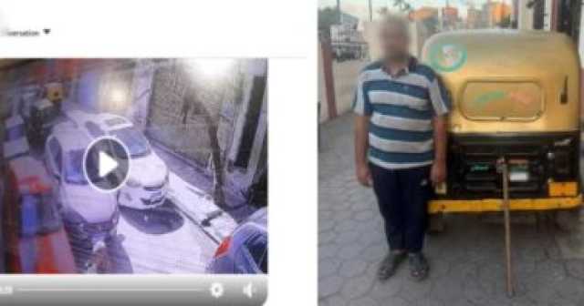 سائق توك توك يصدم سيارة ويهدد صاحبها بعصا خشبية في الإسكندرية