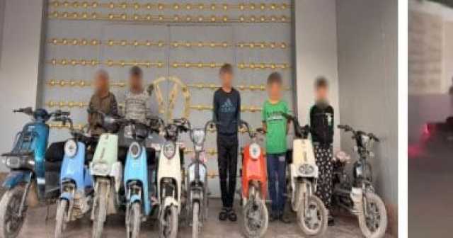 القبض على 3 صبية استعرضوا بدراجات كهربائية فى أحد شوارع بنى سويف
