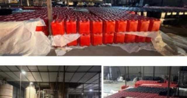 ضبط 175 طنا من الزيوت المغشوشة داخل مصنع غير مرخص بالصف