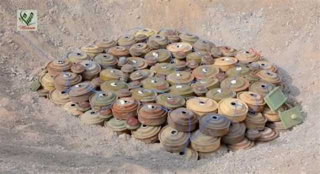 مسام: نزع 383 لغماً حوثياً وذخيرة غير منفجرة خلال أسبوع