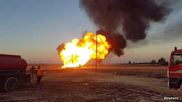 سوريا.. اندلاع حريق في خط لنقل النفط الخام