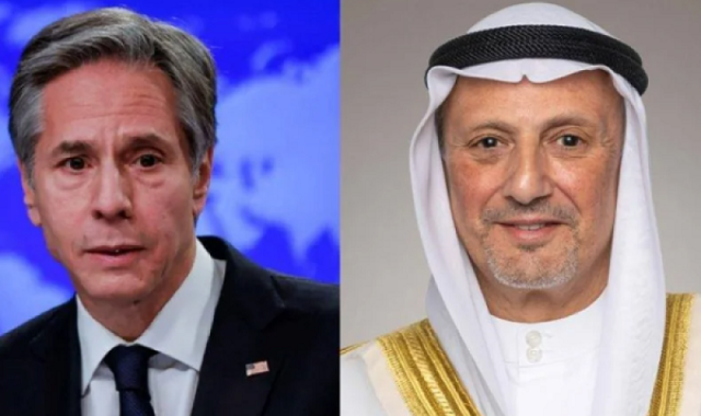 وزير الخارجية الأمريكي يجري اتصالاً هاتفياً بنظيره الكويتي