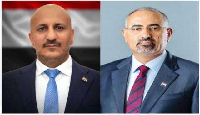 عيدروس الزُبيدي وطارق صالح في اتصال بينهما: لا حل سلمي مع المليشيات الحوثية إلا بوقف التصعيد