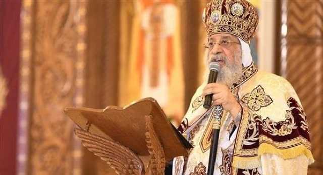 البابا تواضروس والمجمع المقدس يودعون الأنبا بيسنتي أسقف حلوان والمعصرة