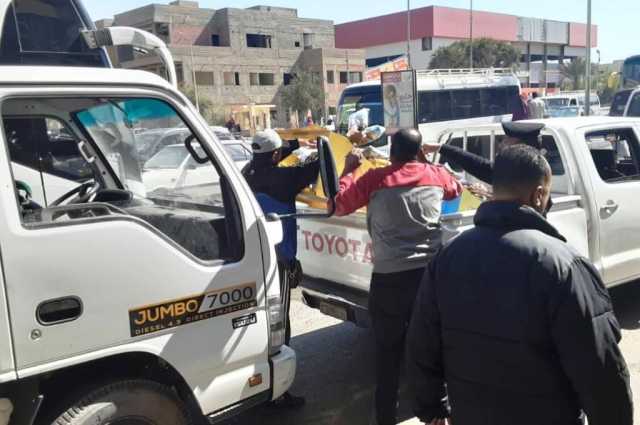 رفع 2900 حالة تعد وإشغالات للمقاهي والمحال التجارية بهضبة الأهرام