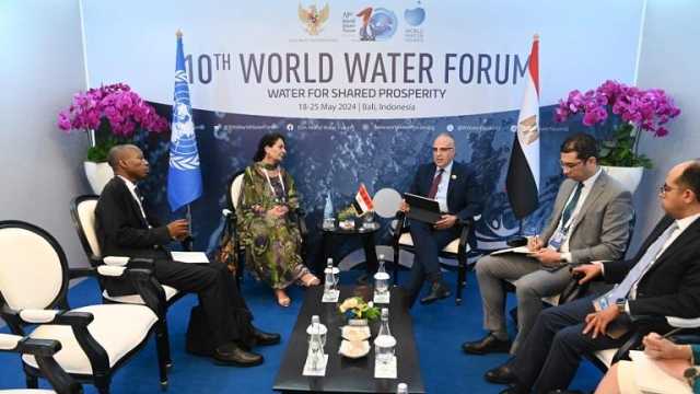 وزير الري يلتقي مدير عام اليونسكو للعلوم الطبيعية