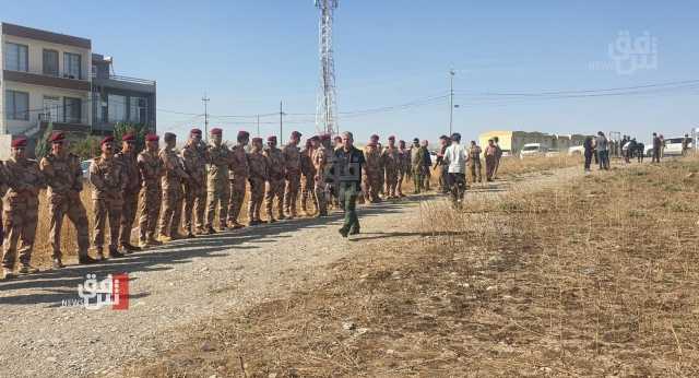 صور.. مراسيم مهيبة لدفن جثامين ضحايا قصف السليمانية