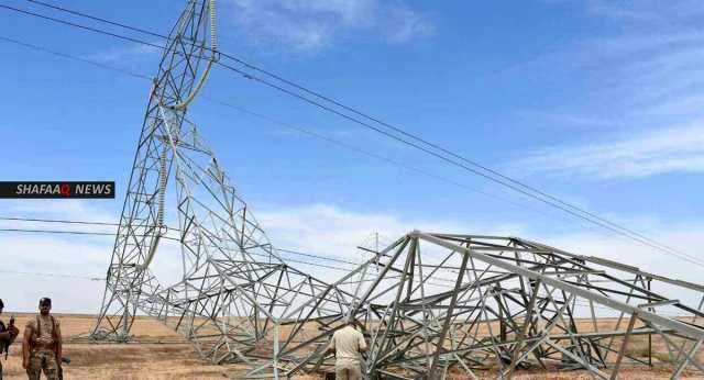 الرياح تهاجم الكهرباء العراقية.. 10 أبراج تسقط والتيار ينقطع في محافظتين
