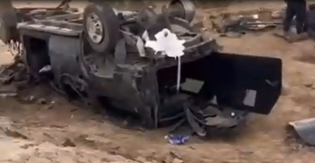 حادث موكب السوداني.. مشاهد لانقلاب عجلة الحماية في واسط (فيديو)
