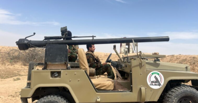 مفارز مقاتلة الدروع بالحشد الشعبي تنتشر على طول الشريط الحدودي مع سوريا