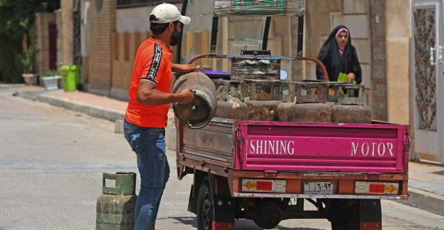 بائعو الغاز في ديالى ينظمون وقفة احتجاجية رفضاً لنظام البيع الإلكتروني