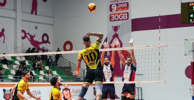 الشرطة يفوز على الدغارة ويلاحق المتصدر بدوري الطائرة الممتاز