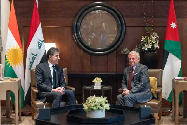 نيجيرفان بارزاني وملك الأردن يؤكدان على تكثيف الجهود الدولية لتهدئة شاملة في المنطقة