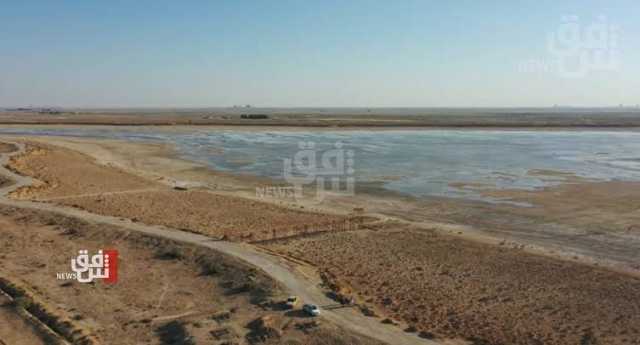 انخفاض غير مسبوق في نهر الزاب جنوب غربي كركوك