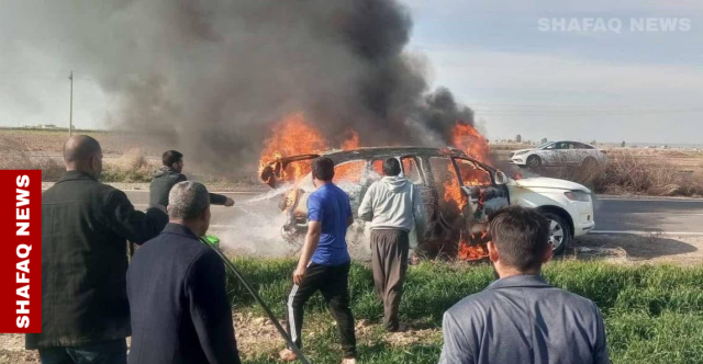 موكب زفاف يتحول إلى مأساة بكركوك.. مصرع سائق حرقاً وإصابة أربعة من عائلته