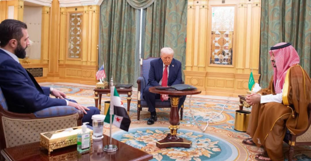 تفاصيل لقاء ترامب بالشرع في الرياض