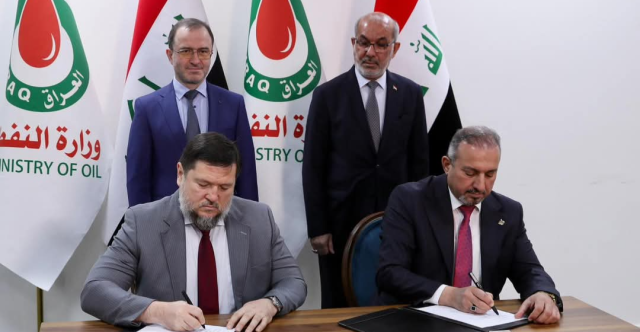 العراق يوقع عقدا مع غازبروم الروسية لرفع معدلات انتاج النفط في حقل بدرة