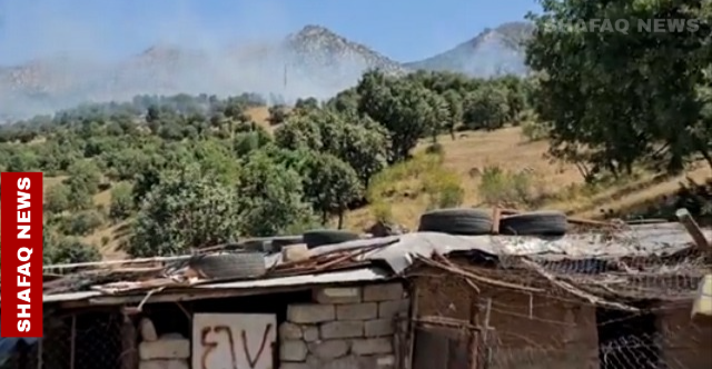 بسبب القصف التركي.. حريق في مزارع وغابات شمال دهوك