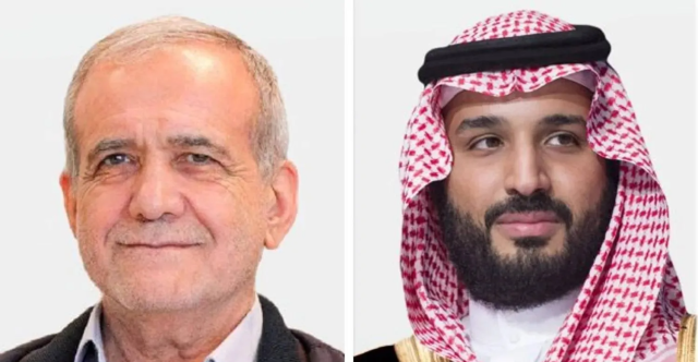بزشكيان يهاتف بن سلمان.. تبادل شكر وتوسيع علاقات وتأييد مواقف