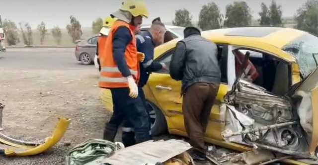 مصرع وإصابة أربعة مدنيين بحادث سير جنوبي كركوك
