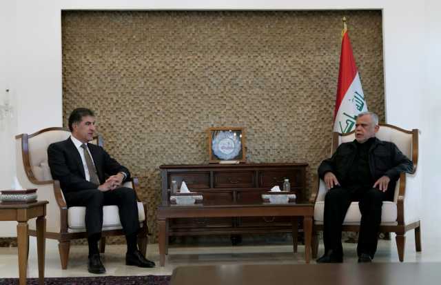 نيجيرفان بارزاني والعامري يؤكدان على تجنيب العراق الانجرار بأزمات المنطقة