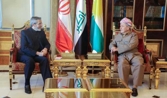 مسعود بارزاني وباقري كني يؤكدان تعزيز أواصر الصداقة بين إقليم كوردستان وإيران