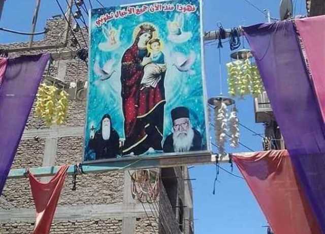 احتفالا بأيام صومها .. صور «العذراء مريم» تزين شوارع الأقصر