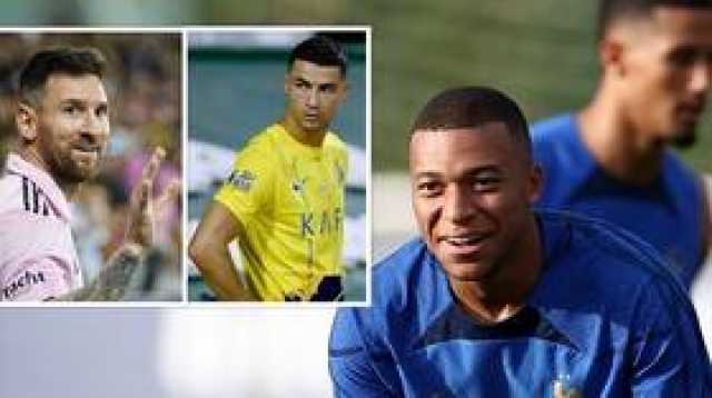 رد فعل مفاجئ من مبابي بسؤاله عن الأفضل بين رونالدو وميسي (فيديو)