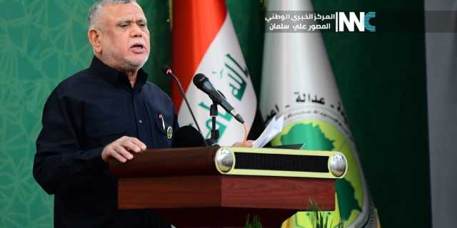 العامري يستنكر العدوان الأمريكي على القطعات الأمنية في القائم وعكاشات