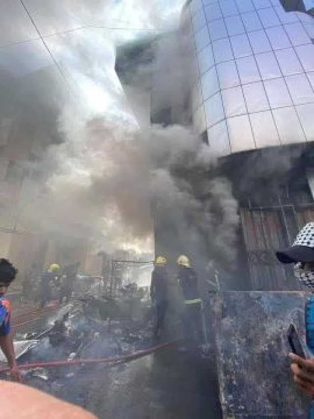 حالات وفاة واختناق بحريق في سوق السماوة الكبير