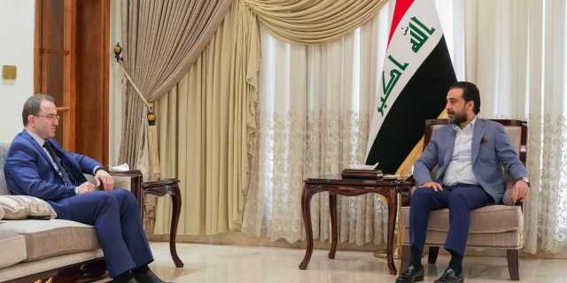 الحلبوسي يبحث مع سفراء ثلاث دول دور المجتمع الدولي لإيقاف الحرب في قطاع غزة