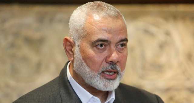 هنية في مصر لبحث وقف إطلاق النار في غزة