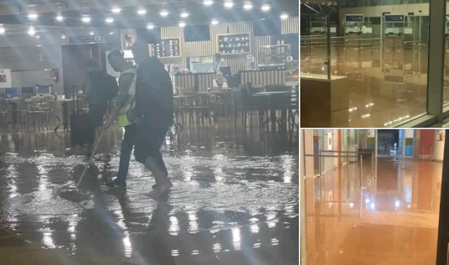 مطار وجدة يتنفس تحت الماء و يتحول إلى بحيرة مفتوحة (صور)