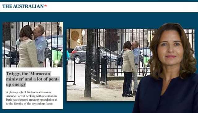 وسط صمت للوزيرة بنعلي…الصحافة الأسترالية تنشر صورةً نسبتها لوزيرة الطاقة تتبادل القبلات مع ملياردير بباريس
