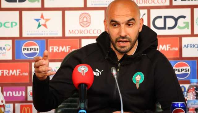 الركراكي: أشكر الجماهير على دعمهم واللاعبين على كل ماقدموه أمام زامبيا والكونغو والأهم فزنا بـ6 نقاط