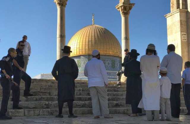 108 مستوطنين يقتحمون باحات الأقصى