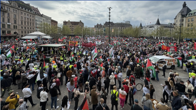 احتجاجات في السويد  ضد مشاركة الاحتلال بمسابقة الأغنية الأوروبية