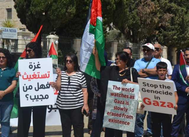 وقفة في بيت لحم تنديدًا بحرب الإبادة والتجويع في غزة