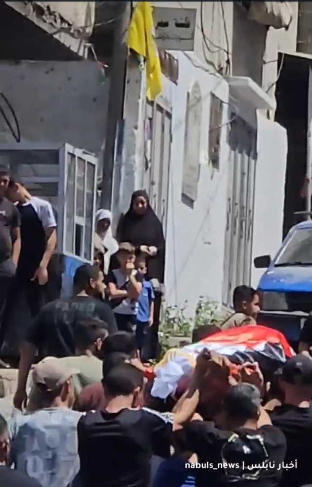 تشييع جثمان الشهيد الطفل محمد مبروك في نابلس