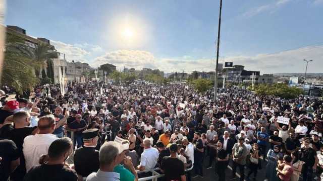مظاهرة في سخنين رفضاً للتجويع والحرب على غزة