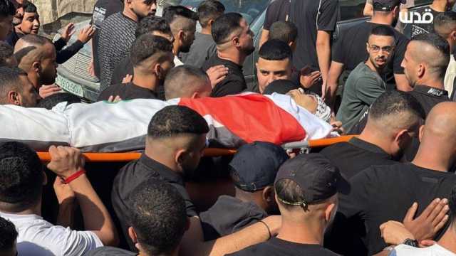 تشييع جثمان الشهيد الفتى محمد أبو حنين في نابلس