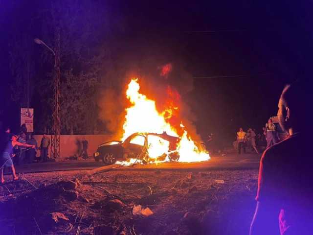 استشهاد لبناني بقصف على سيارته في حومين الفوقا