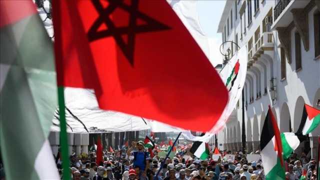 وقفة شعبية في طنجة المغربية دعما لفلسطين وتنديدا بحصار غزة