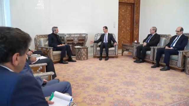 شاهد: القائم بأعمال وزير الخارجية الإيراني يلتقي بالرئيس السوري بشار الأسد في دمشق
