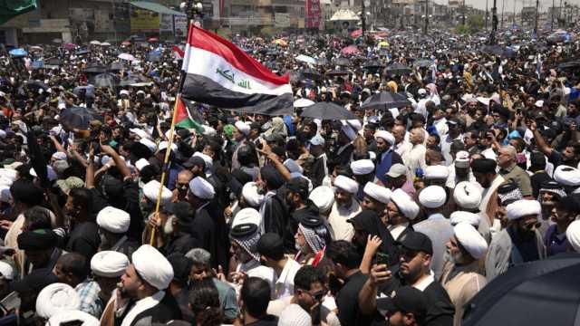 مظاهرات حاشدة في بغداد دعمًا لإيران ورفضًا للحرب