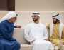 خالد بن محمد بن زايد يتبادل التبريكات بشهر رمضان مع المهنئين في قصر البطين