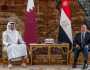 أمير قطر والرئيس المصري يبحثان سبل وقف إطلاق النار وحماية المدنيين بغزة