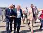 وزير خارجية الدانمارك يصل مطار العريش لبدء جولة إنسانية (صور)